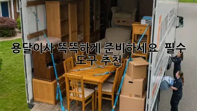 용달이사, 똑똑하게 준비하세요!  필수 도구 추천